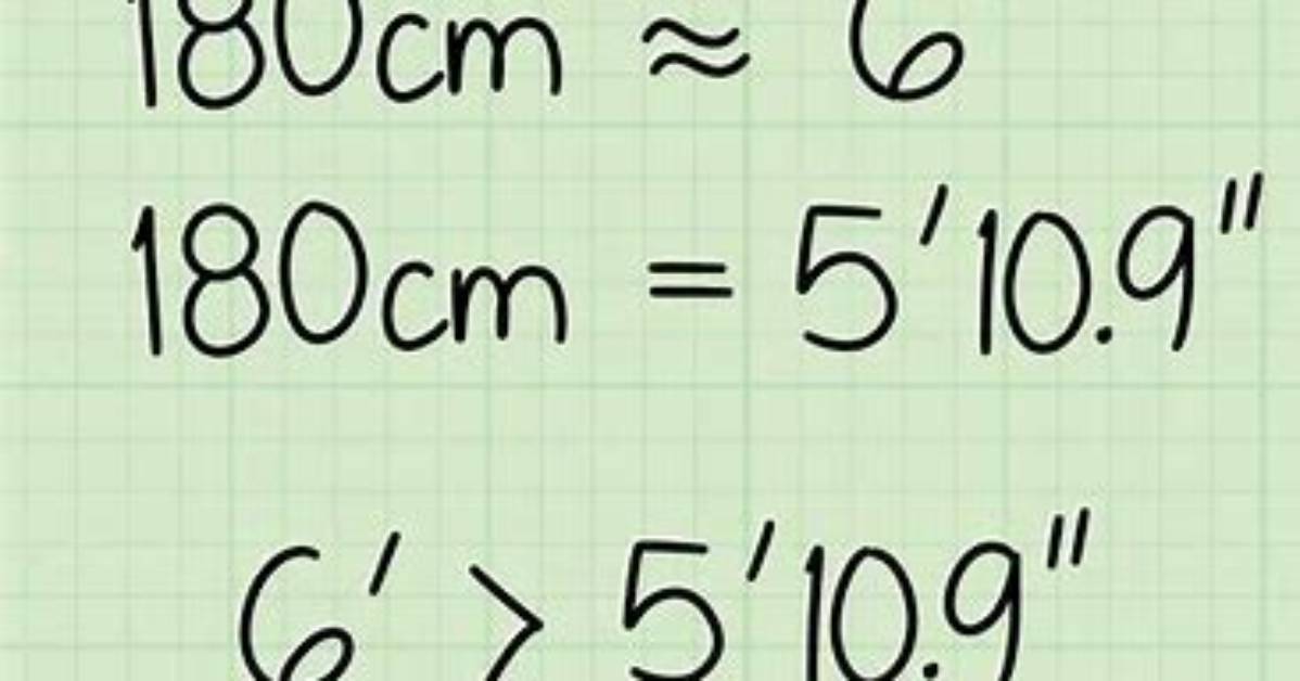 180Cm to Feet Conversion Guide Answers Size Charts And