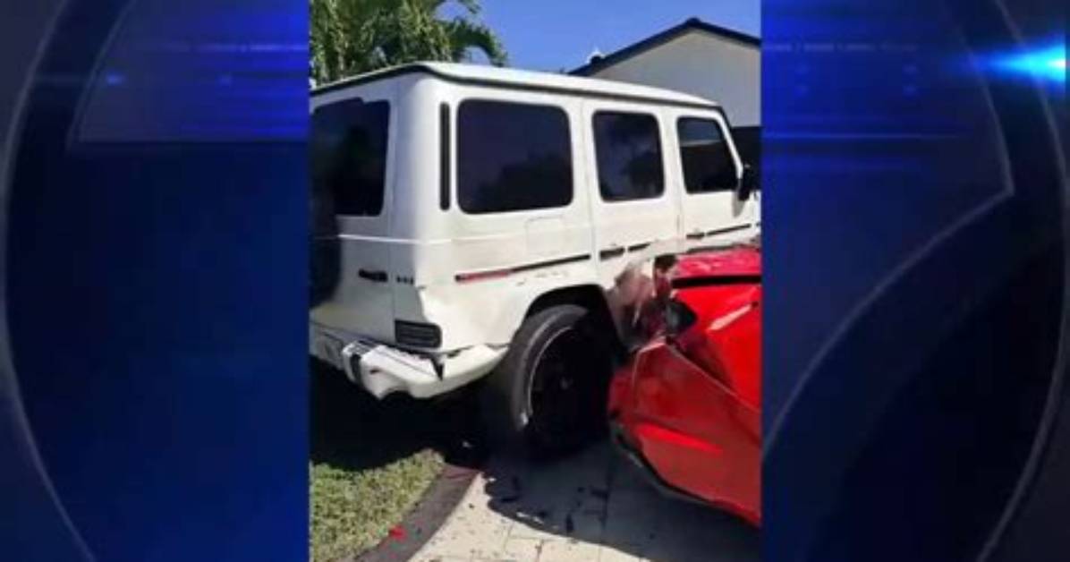 A Hit for Hire Shocking Miami Video Shows Car Intentionally Ramming Mercedes G