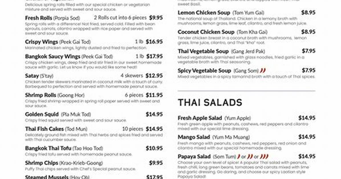 Bangkok Thai Lafayette Expansion Guide Location Menu Favorites and New