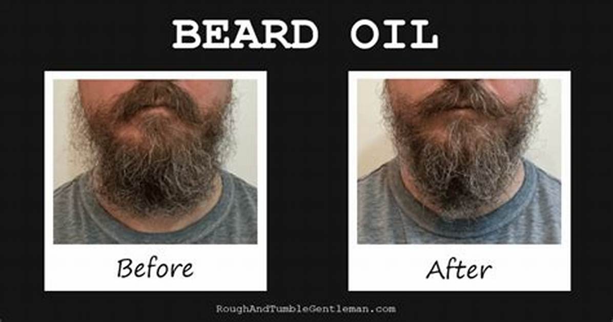 Before and After Bevel Beard Oil Visual Results on Coarse Scruff And
