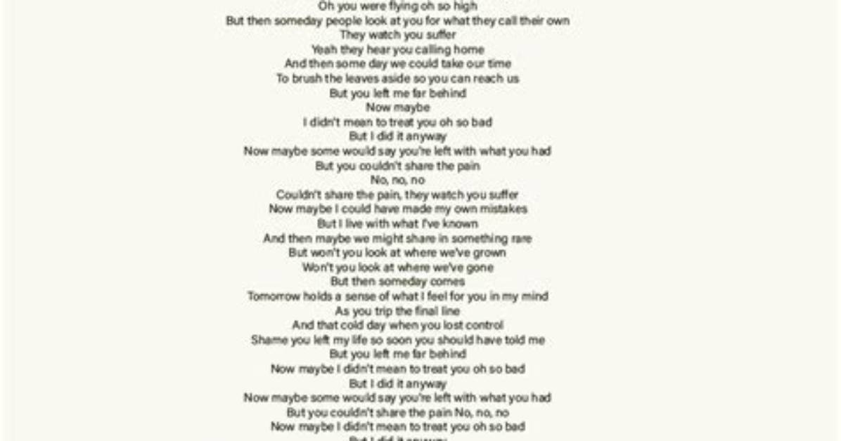 Behind the Lyrics Of