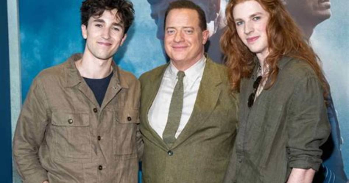 Brendan Fraser S Sons Griffin Holden and Leland See Their Resemblance to Parents Brendan And
