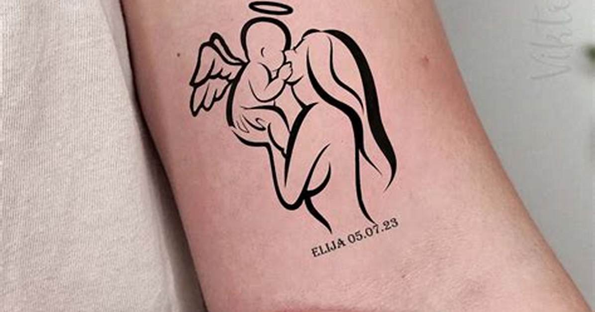 Close up Looks at Infant Angel Tattoos Symbolism Wings and Healing Ink