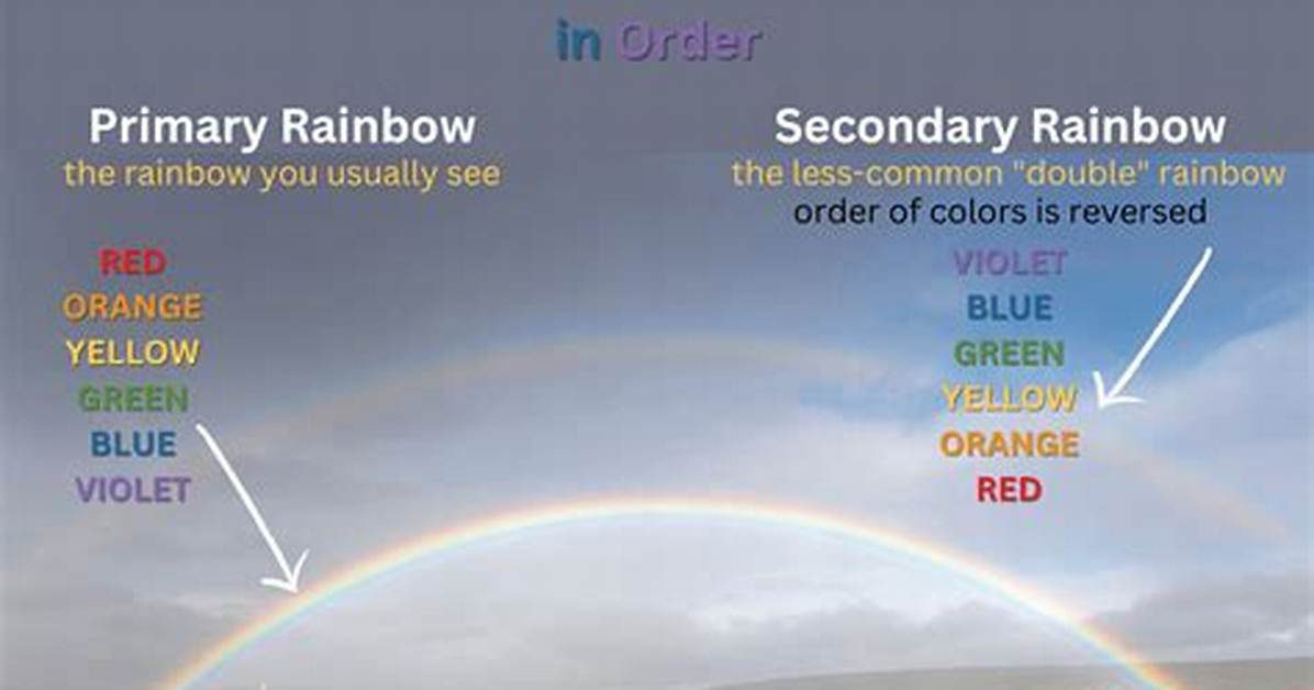 Complete Rainbow Guide Exact Colors Mnemonic Order And