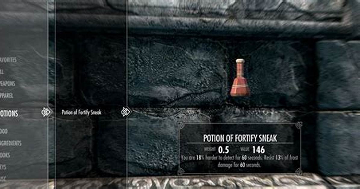 Exact Ingredients for Skyrim Fortify