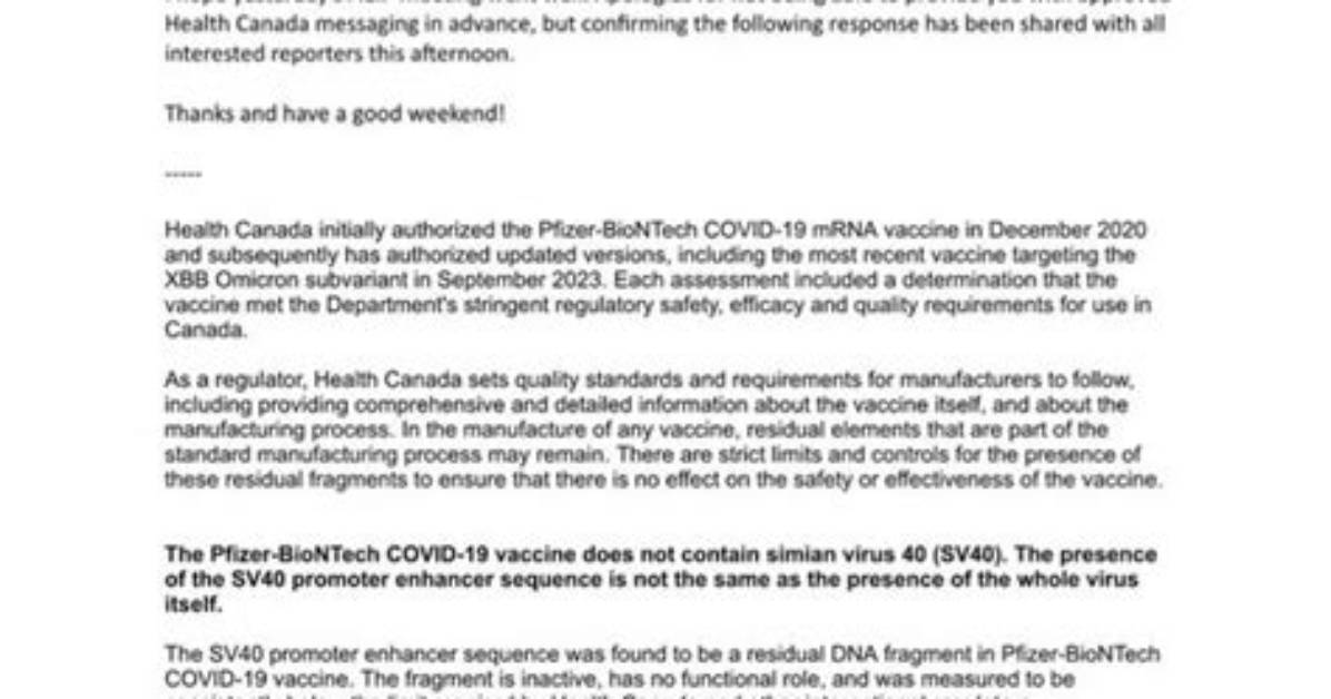 Fact Check Addressing the Health And