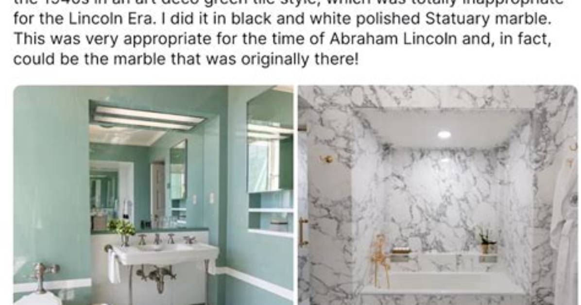 Fact Checking the Lincoln Bathroom Renovation the Real History Behind the Golden