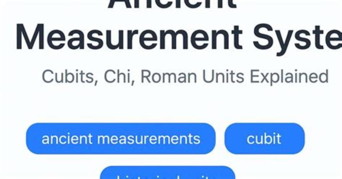 From Ancient Cubits to Modern Meters How Length