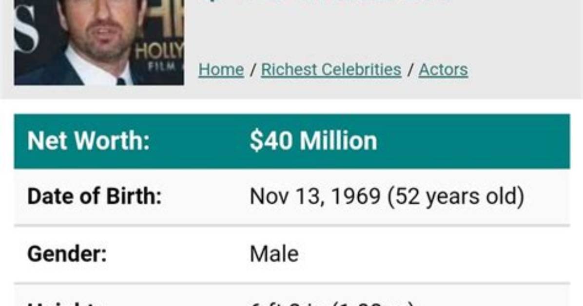 Gerard Butler Net Worth Guide Salary per Movie Franchise Rights and Net