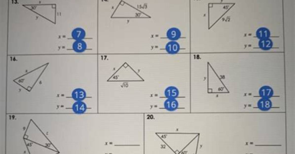Gina Wilson Solving for Sides with Algebra Answer Key