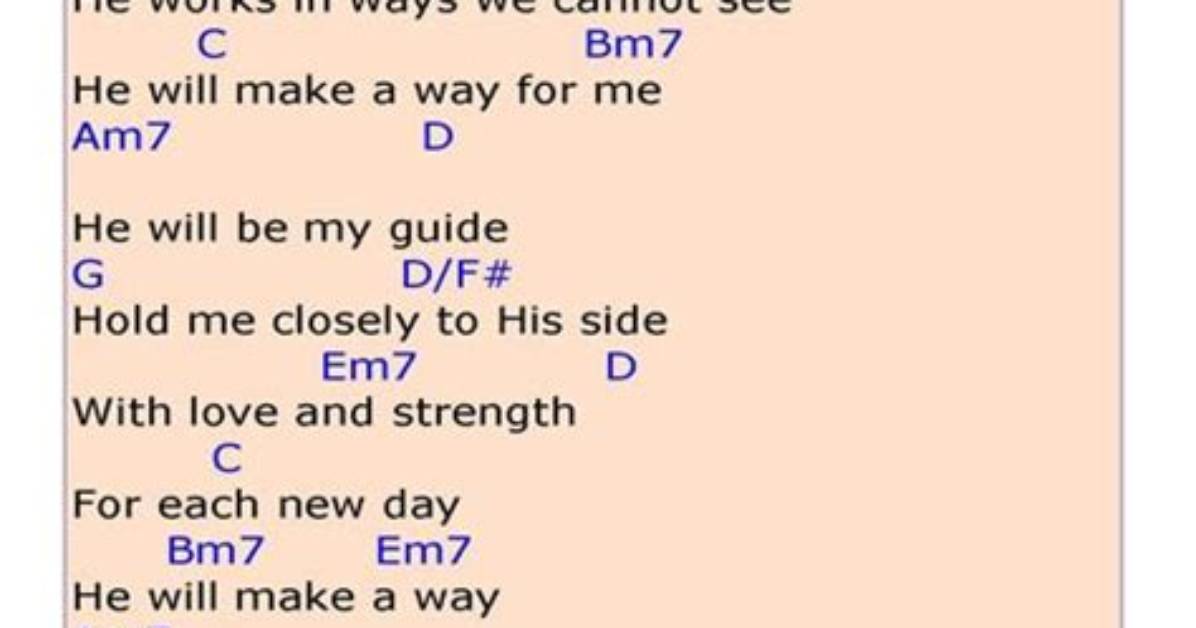 God Will Make a Way Guide Lyrics Don Moen S Story Book Details and Top