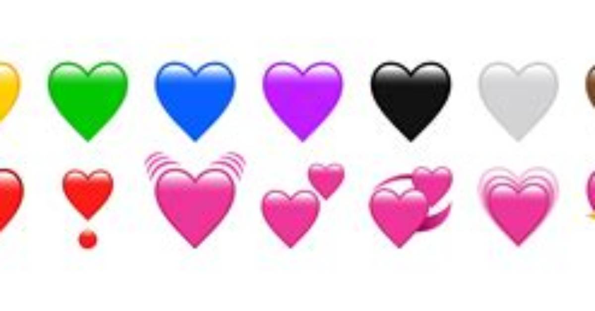 Heart Emoji Color Spectrum Visual Breakdown of What Each Shade Signals In