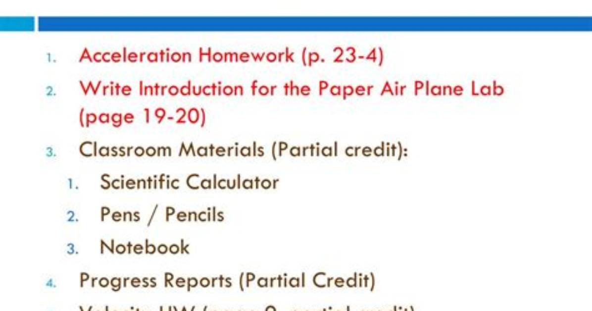 Homework Due Tomorrow the Rapid Breakdown of Transformations Homework 5