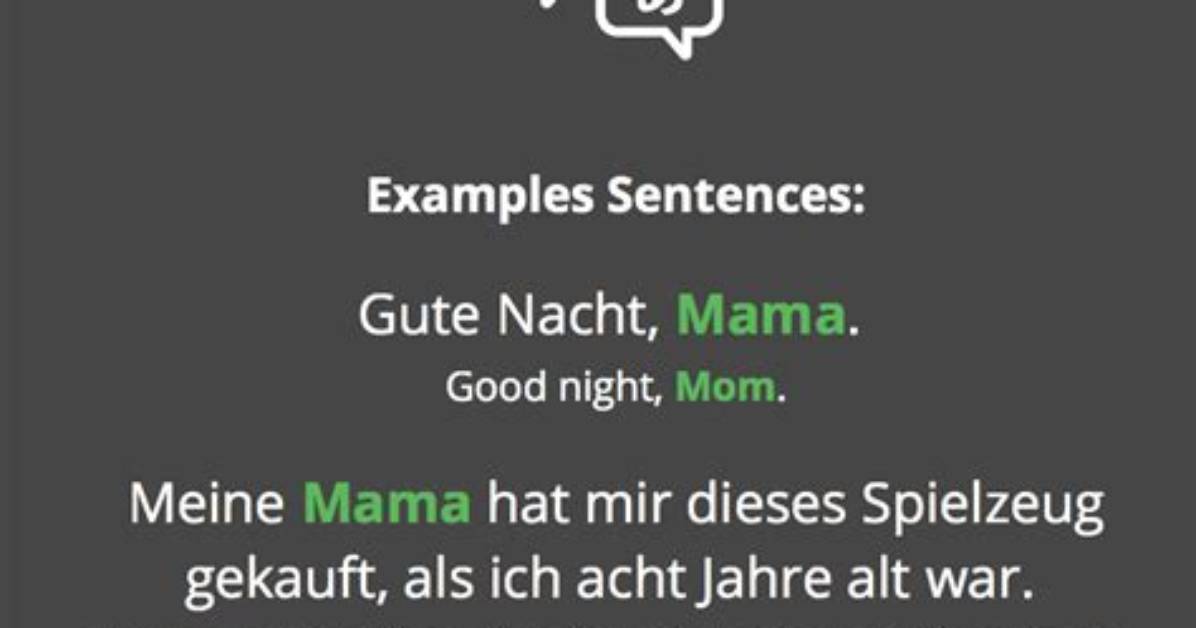 How to Say Mom in German Why Calling Your Mother Mama