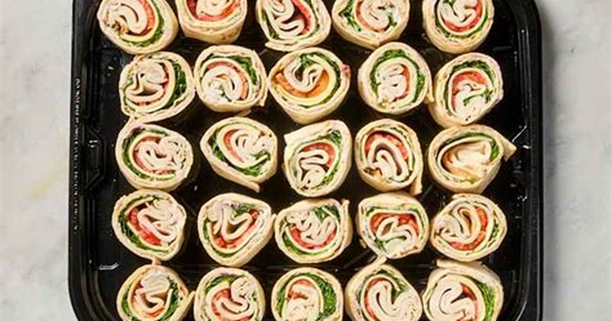 Inside Costco S Deli Pinwheel Platter Ingredients Portions And