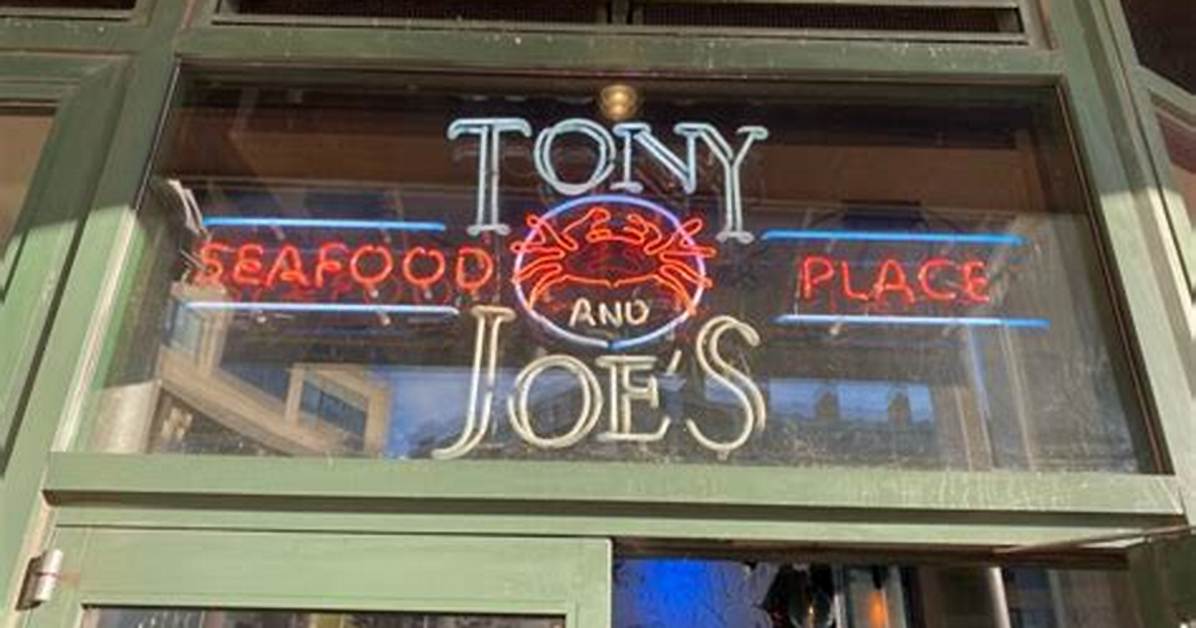 Inside Tony Joe S Seafood Place Waterfront Views Fresh Catch Menus and Harbour