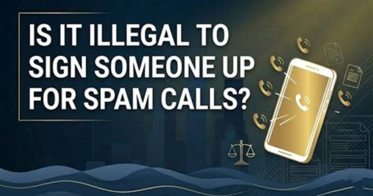 Is Signing Someone up for Spam Calls Illegal the Harsh Truth About Online