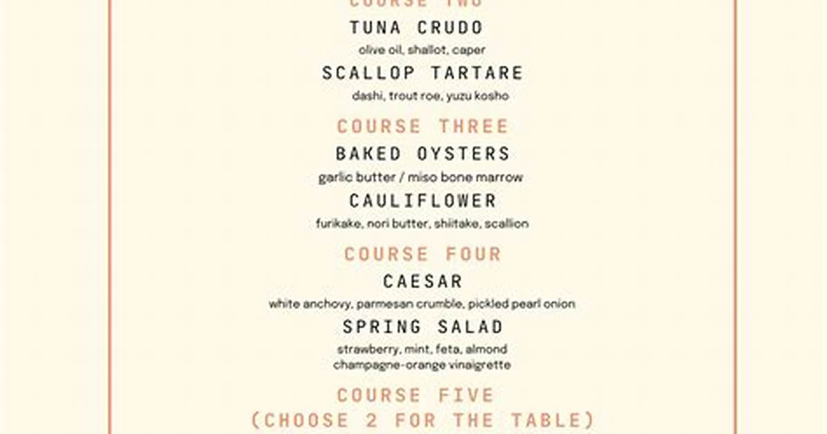 Little Shucker Sf Dining Guide Menu Highlights the Snug Connection And
