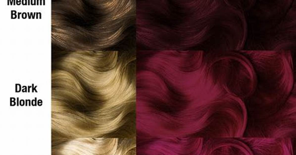 Manic Panic Divine Wine Before After Results on Dark Brown Vs