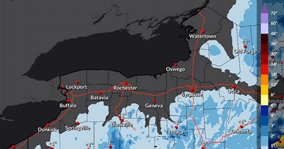 Mapping the 22 Inch Snow Forecast Radar Projections And