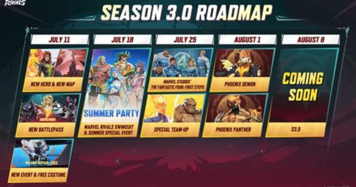 Marvel Rivals Summer Special Event Schedule