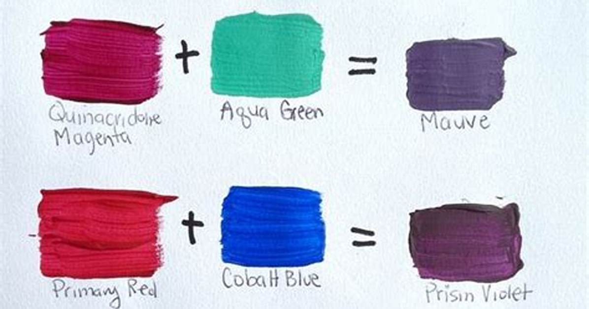 Mixing Blue and Purple Exact Swatches Ratios And