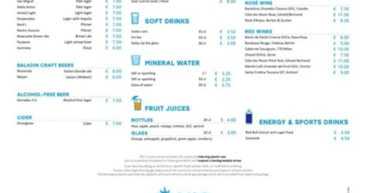 Msc Drinks Package Prices 2026 Hidden Costs and What Cruisers