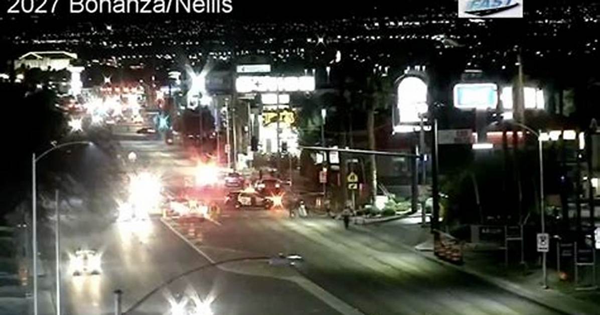 Nellis and Bonanza Crash Scene Traffic Closures And