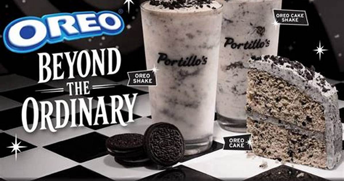 Portillo S Unveils Brand New Oreo Cake Shake and Limited 1