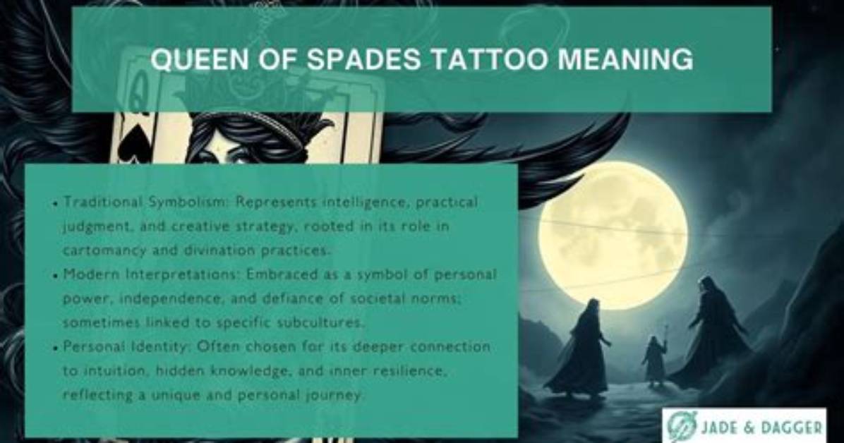 Queen of Spades Tattoo Meaning Explained Complete Guide Faqs and Cover Up