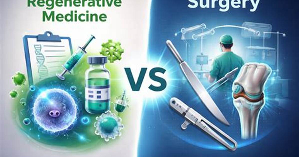 Regenerative Care vs Surgery Evaluating the Modern Clinical Path Away