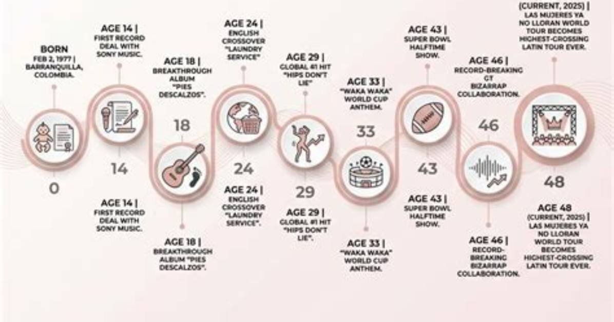 Shakira S Complete Career Timeline from First Album to the 2026 World Cup