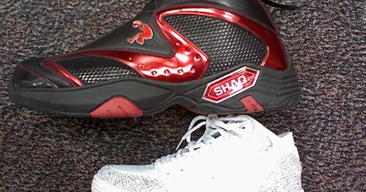 Shaq S Size 22 Shoes vs Normal Kicks Visualizing the Biggest Feet in Nba