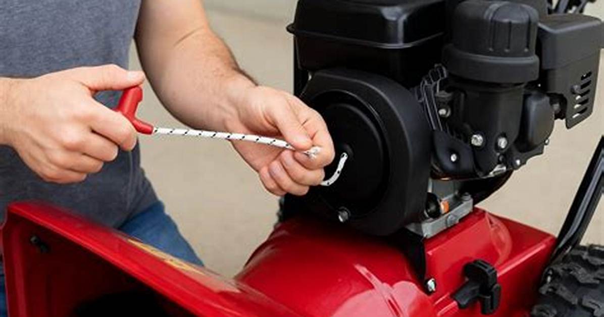 Snowblower Pull Cord Replacement Step by Step Visual