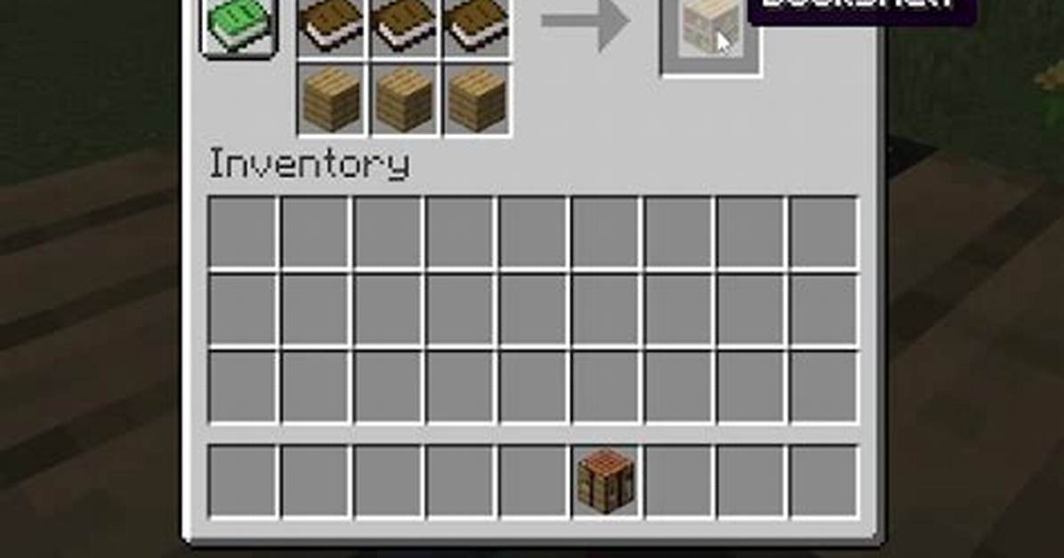 Step by Step Minecraft Bookshelf Blueprint Sourcing Crafting And