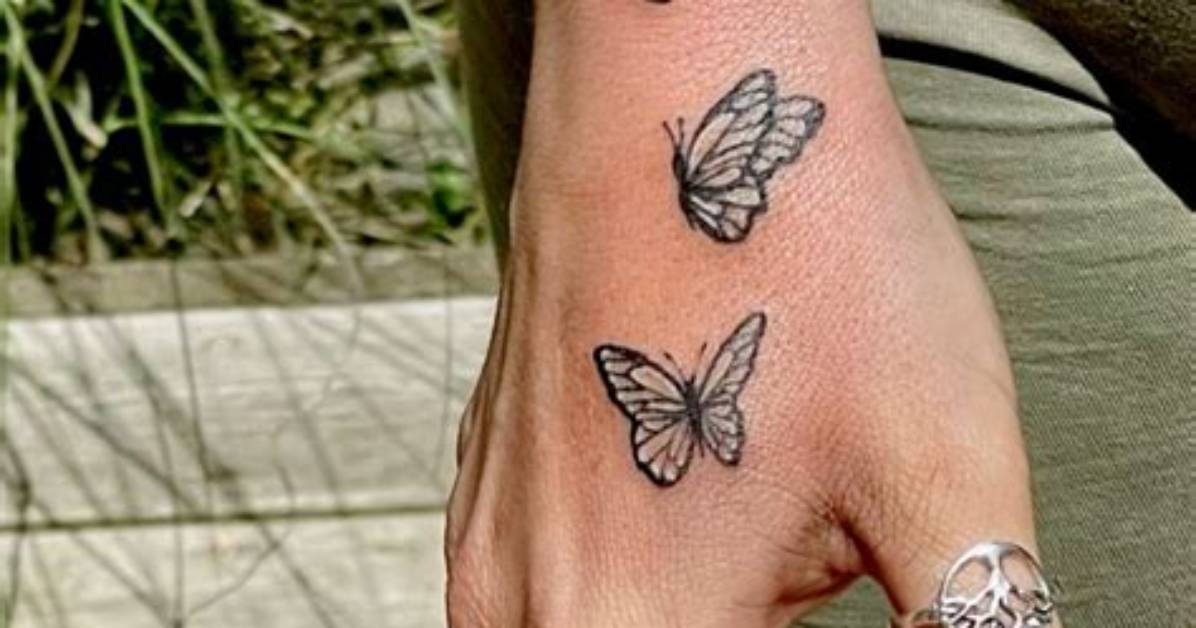 Stunning Butterfly Hand Tattoo Placements Real Photos Aging And