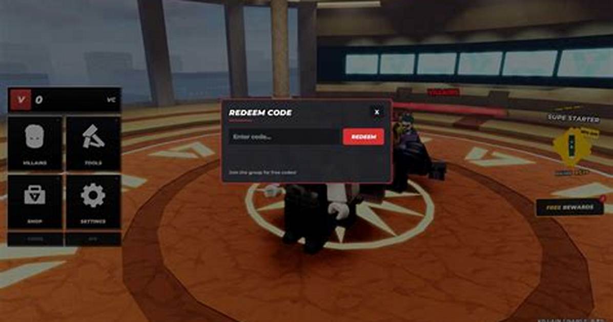 Tested Working Hide from the Villain Codes Live Proof of Free Vc And