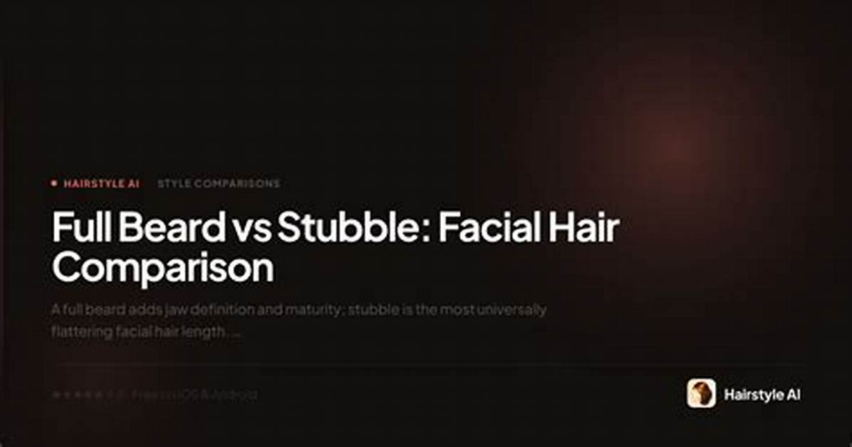 Textra Facial Hair Stubble Breakdown Visual Comparison Across