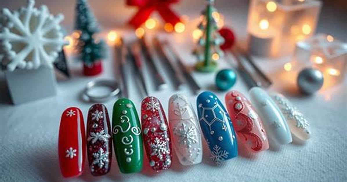 The 2025 Holiday Nail Trend Report How Candy Cane Nails
