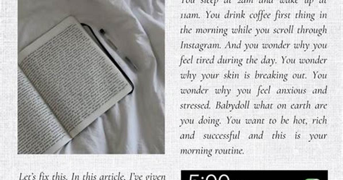 The Anatomy of a Perfect Morning What Daily Performance Data