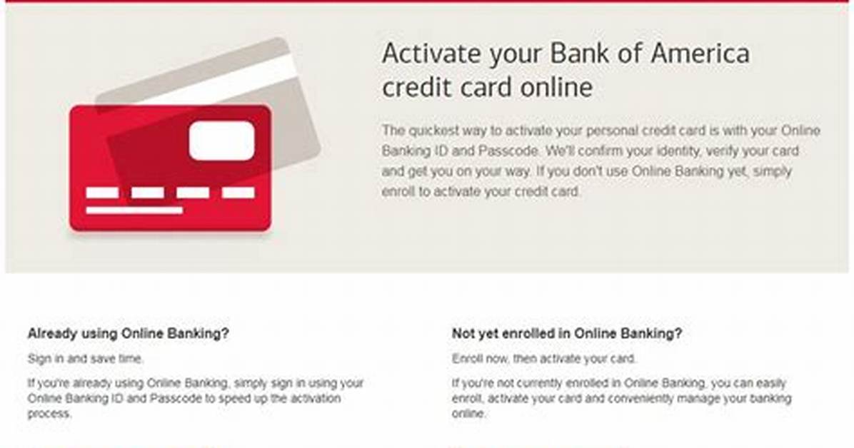 The Complete Bank of America Card Activation Guide Online App Atm And