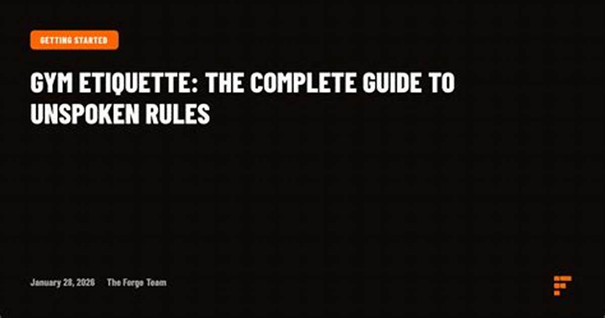 The Complete Diamond Gym Etiquette Guide Unwritten Codes And