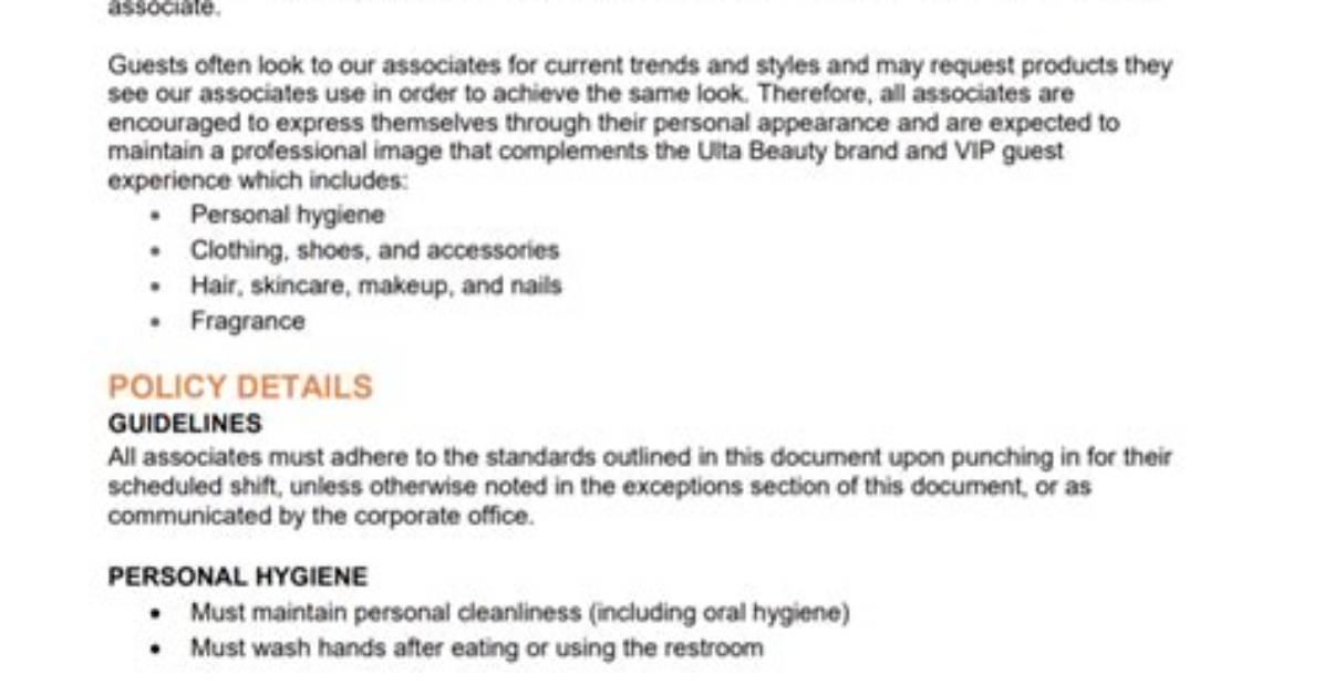 The Complete Ulta Beauty Dress Code Guide Everything New Hires Need To