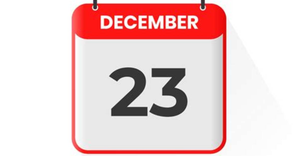The December 23 Calendar Breakdown Visualizing Dates Breaks And