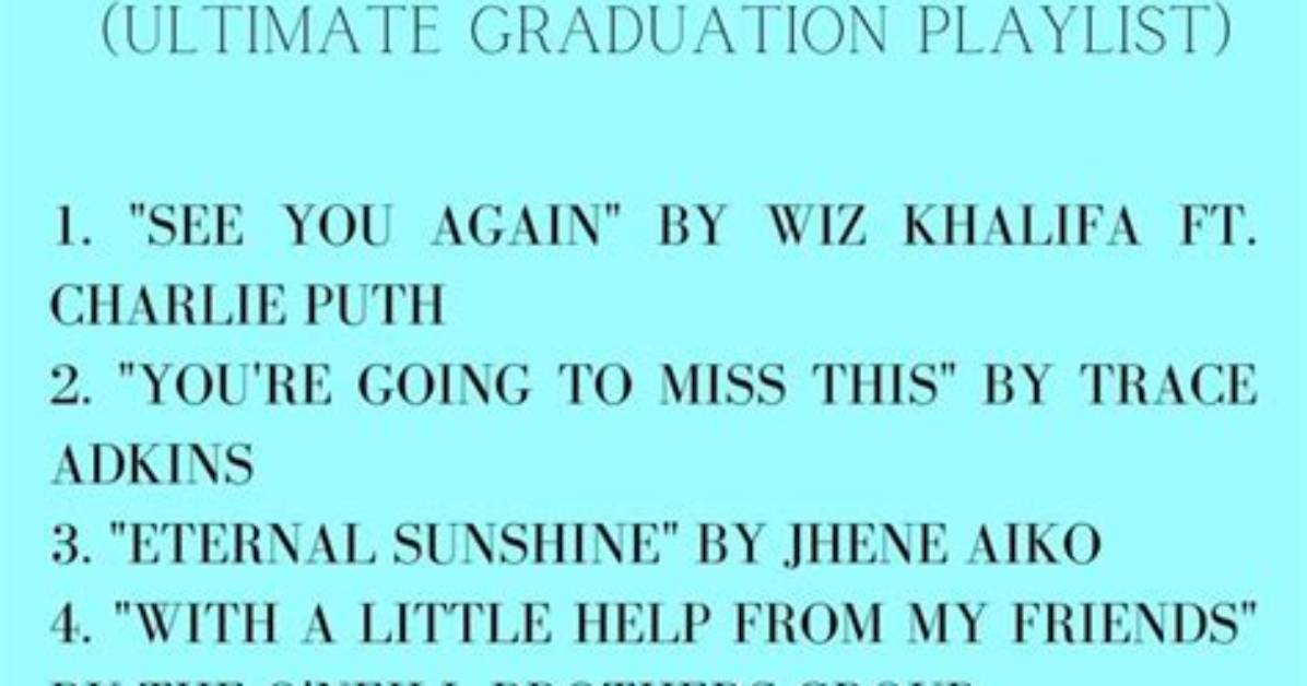 The Essential Melancholy Graduation Playlist 25 Songs For