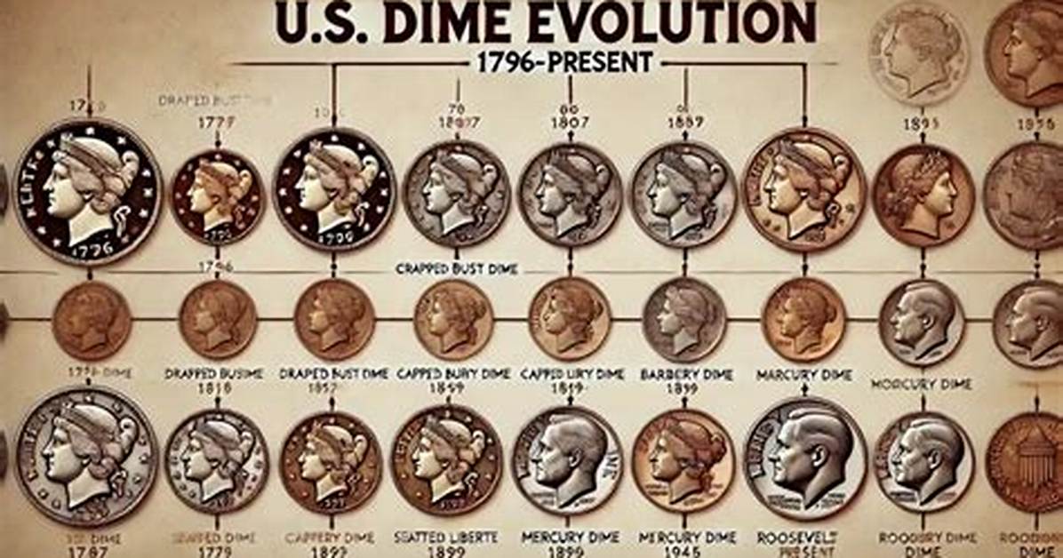 The Evolution of the Dime from 1796 Draped Bust to Modern