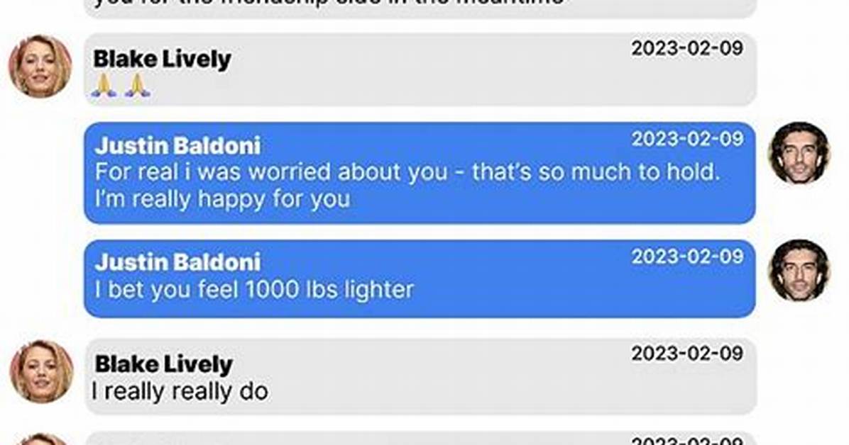 The Exact Texts Linking Blake Lively to Cancelled What The