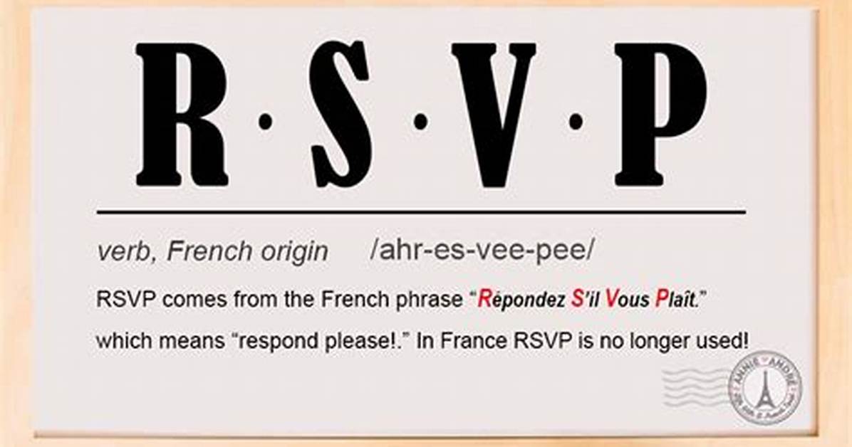 The True Origins of Rsvp French Court Roots and Common