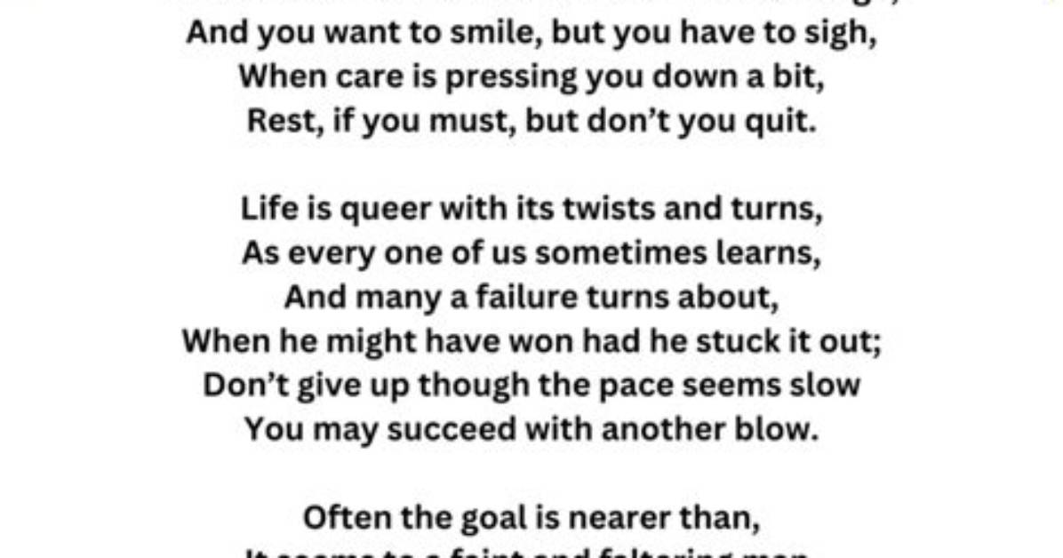 The Untold Truth Behind Don T Quit Who Really Wrote the World S Most