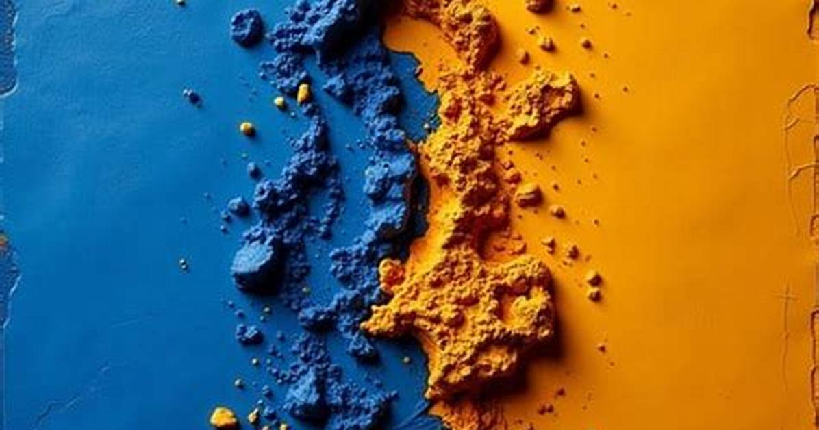 Visual Proof Watching Blue and Yellow Collide in Pigment Resin And
